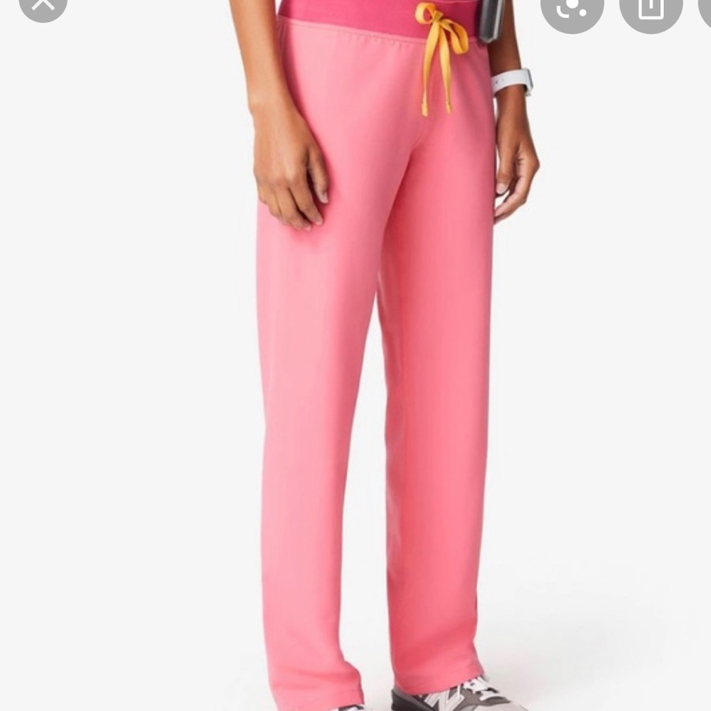 FIGS neon pink Livingston Scrub pants